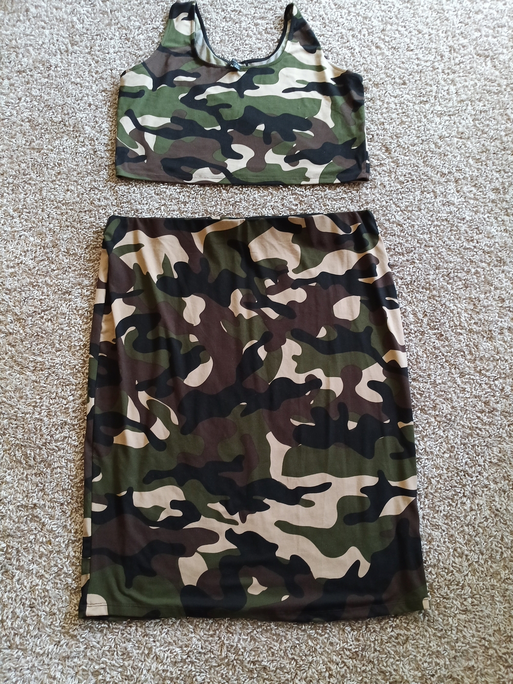 Fashion Nova Olive & Black Camo‎ Pencil Skirt